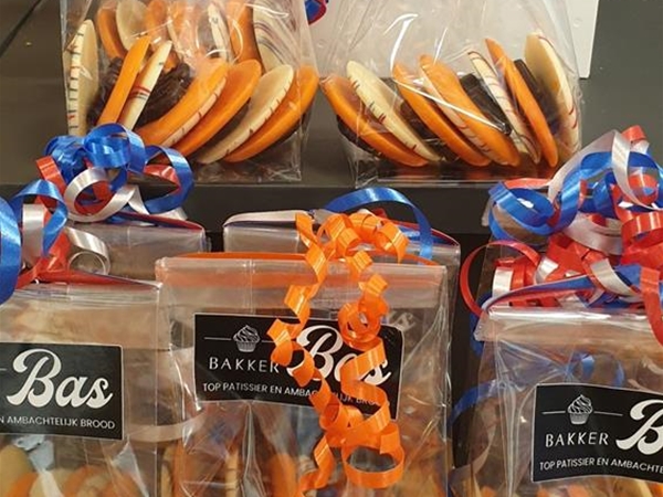 Oranje chocolade verpakt